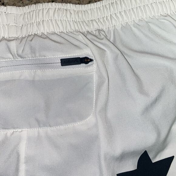 Saysky Running Shorts 5" Lined Zippered Pocket White Mens Extra Large XL - Picture 4 of 5